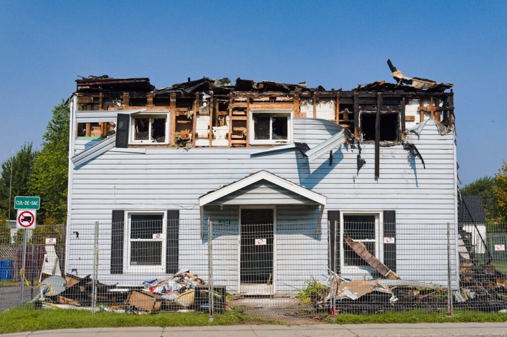 house after fire